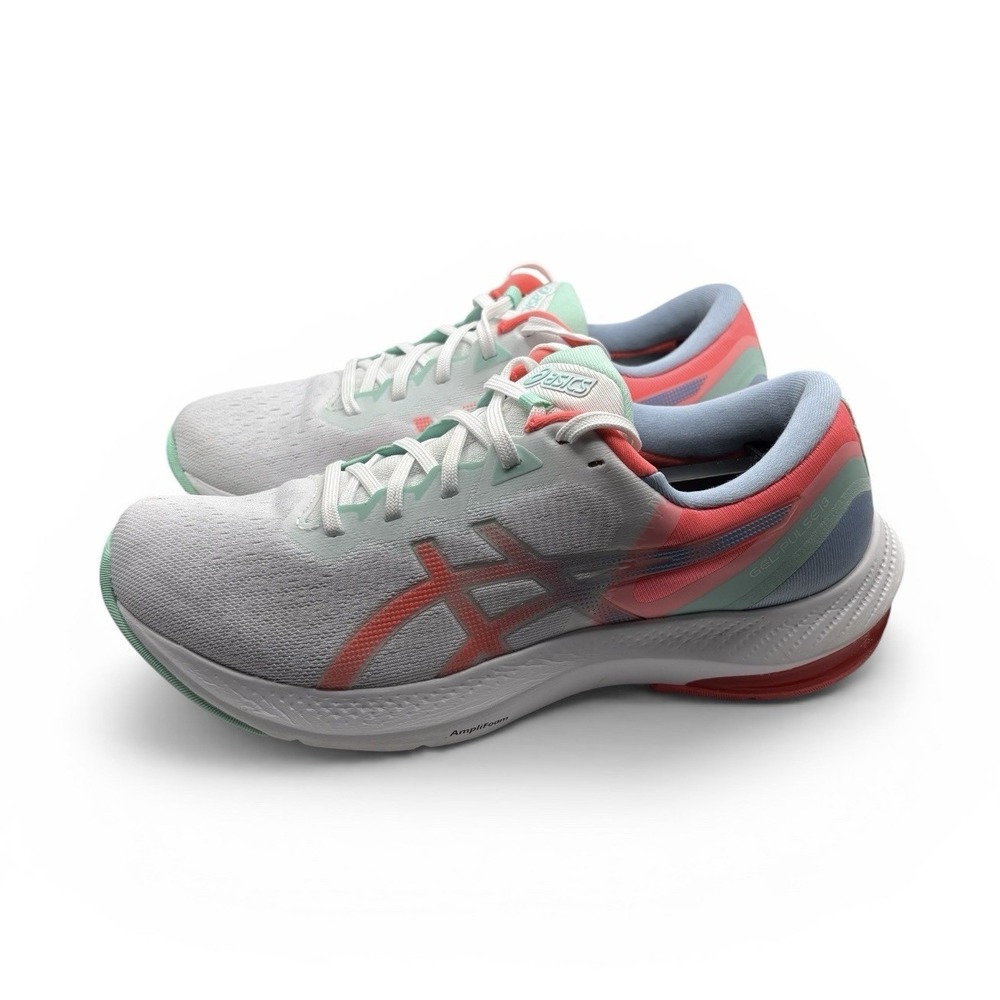 ASICS Women's Sz 9 GEL-PULSE 13 Running Shoes White/Blazing Coral Comfort -1567